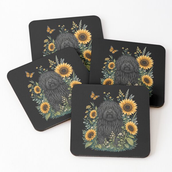 Item preview, Puli With Sunflower Cottagecore Art Dog Owner designed and sold by TerryConnells.
