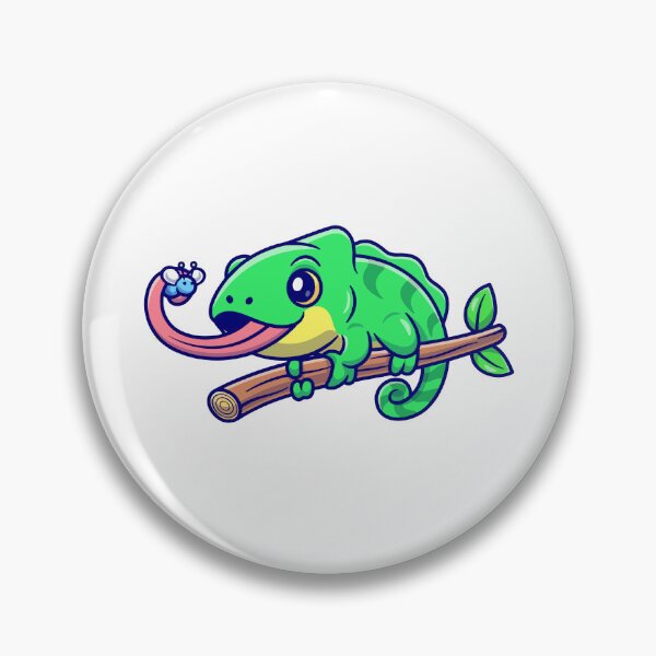 Item preview, Cute Chamelelon Catching Fly Cartoon designed and sold by achristiaf.