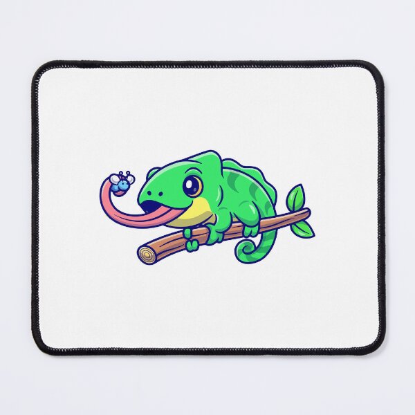 Item preview, Cute Chamelelon Catching Fly Cartoon designed and sold by achristiaf.
