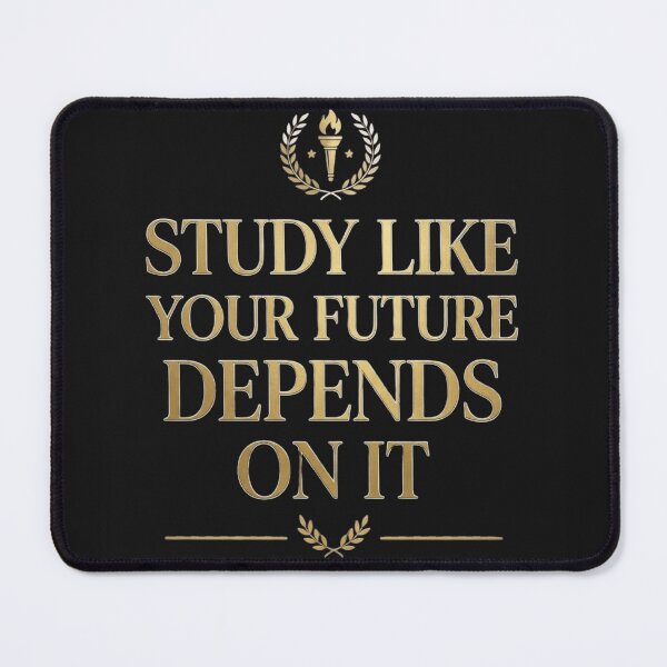 Item preview, Study Like Your Future Depends on It Motivation Tee designed and sold by Amr Darwish Graphic designer.