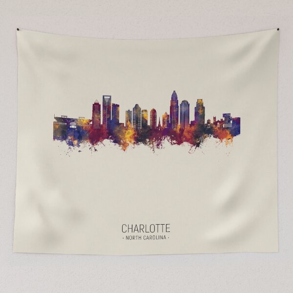 Item preview, Charlotte North Carolina Skyline designed and sold by ArtPrints.