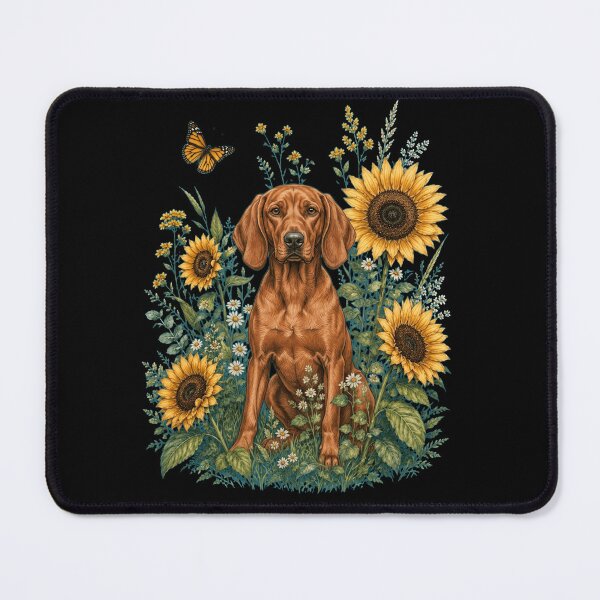 Item preview, Redbone Coonhound With Sunflower Cottagecore Art Dog Owner designed and sold by TerryConnells.