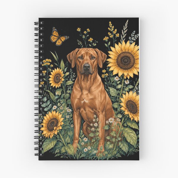Aperçu de l'œuvre Propriétaire d'un Rhodesian Ridgeback avec un tournesol style cottagecore créée et vendue par TerryConnells.