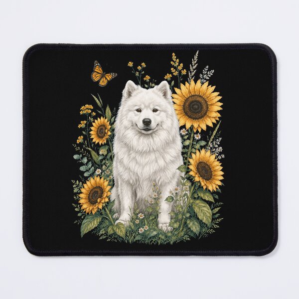 Item preview, Samoyed With Sunflower Cottagecore Art Dog Owner designed and sold by TerryConnells.
