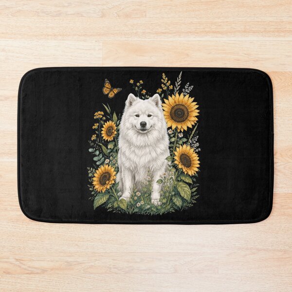 Item preview, Samoyed With Sunflower Cottagecore Art Dog Owner designed and sold by TerryConnells.