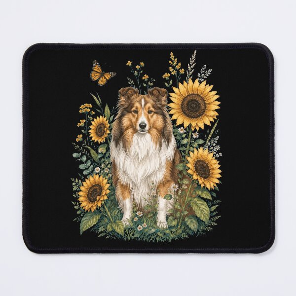 Item preview, Shetland Sheepdog With Sunflower Cottagecore Art Dog Owner designed and sold by TerryConnells.