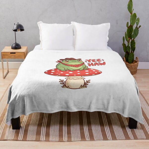 Item preview, Yee Haw Cowboy Frog on Mushroom Kawaii Cottagecore designed and sold by ryanguas.