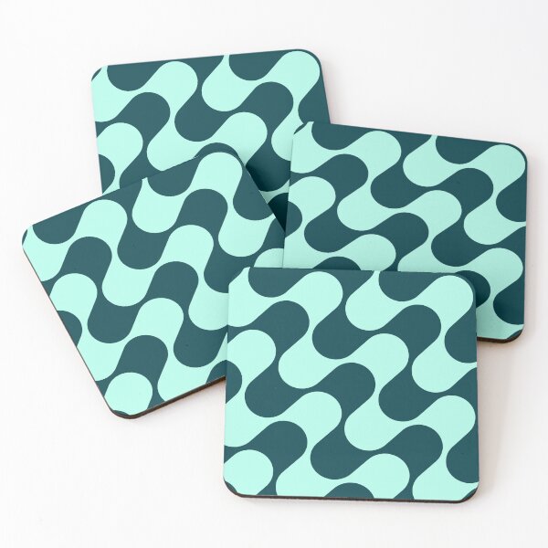 Item preview, Blue Retro Mod Pattern designed and sold by JackedUpArt.