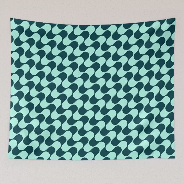 Item preview, Blue Retro Mod Pattern designed and sold by JackedUpArt.
