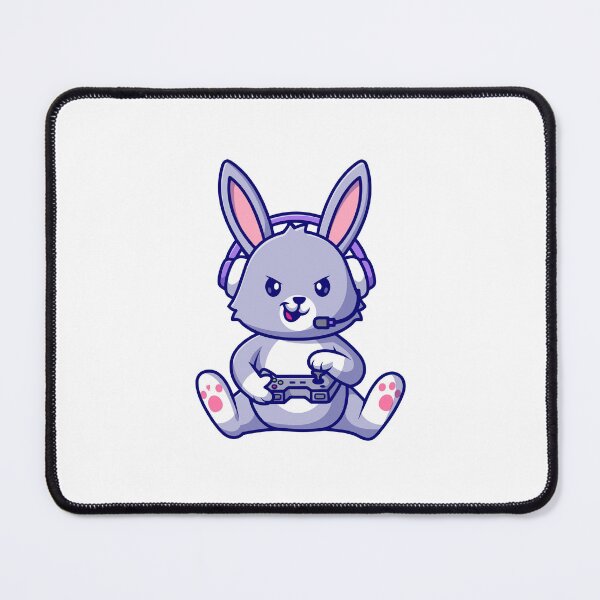 Item preview, Cute Gamer Bunny Playing Video Games Cartoon designed and sold by achristiaf.