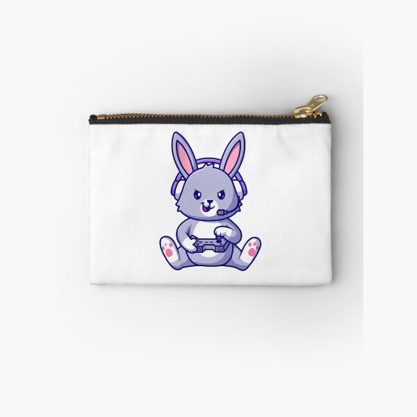 Item preview, Cute Gamer Bunny Playing Video Games Cartoon designed and sold by achristiaf.