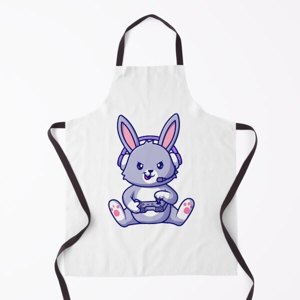 Item preview, Cute Gamer Bunny Playing Video Games Cartoon designed and sold by achristiaf.