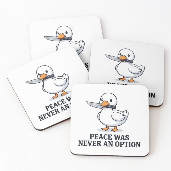Item preview, Peace Was Never An Option Duck With Knife Meme designed and sold by ryanguas.