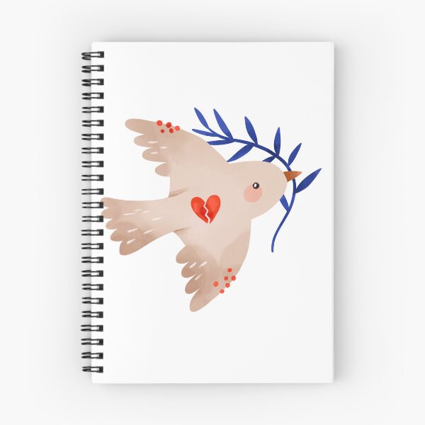 Item preview, Peace Dove Carrying Olive Branch and Broken Heart Symbol designed and sold by the-myro.