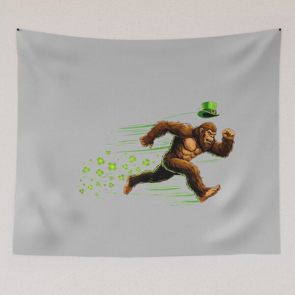 Item preview, St Patricks Day Bigfoot Sasquatch Shamrock Men Boys Kids designed and sold by mjohnson9.