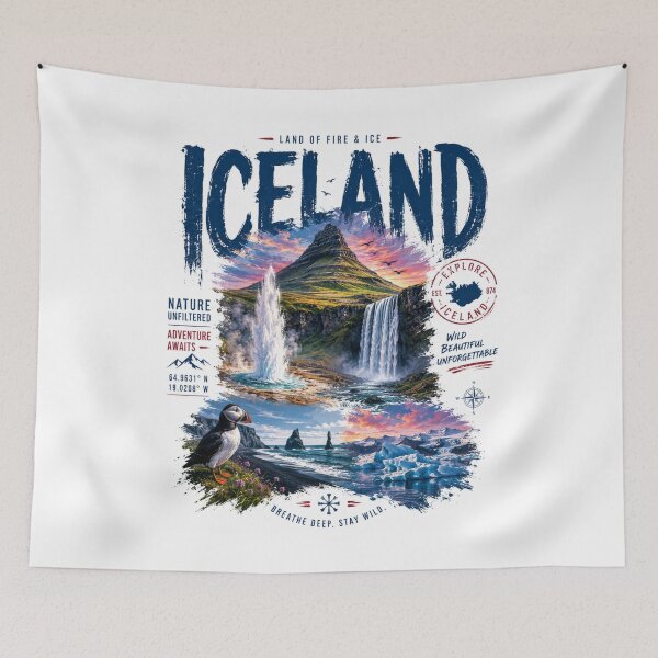 Item preview, Iceland – Land of Fire & Ice Adventure designed and sold by Countries&Cities Shop.