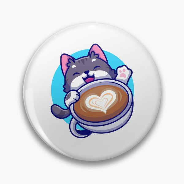 Item preview, Cute Cat Hugging Coffee Mug Latte Art Cartoon designed and sold by achristiaf.