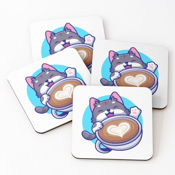 Item preview, Cute Cat Hugging Coffee Mug Latte Art Cartoon designed and sold by achristiaf.