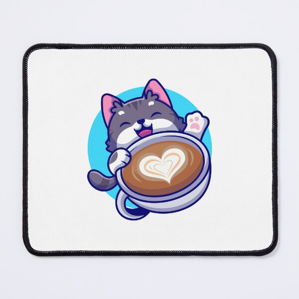 Item preview, Cute Cat Hugging Coffee Mug Latte Art Cartoon designed and sold by achristiaf.