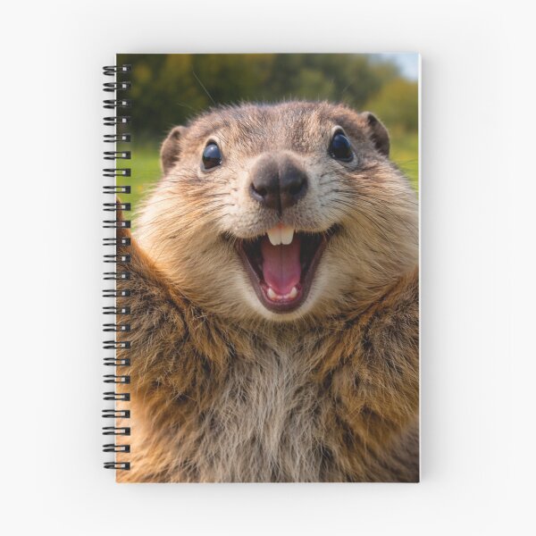 Item preview, Happy Groundhog Surprise – Funny Cute Marmot Reaction designed and sold by Darlin8888.