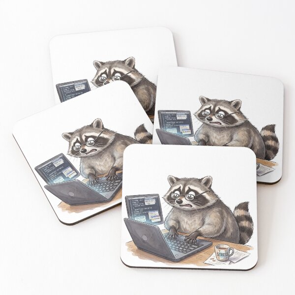 Item preview, Stressed Raccoon Computer No Idea What Im Doing designed and sold by ryanguas.