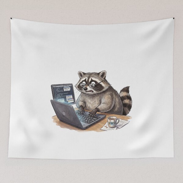 Item preview, Stressed Raccoon Computer No Idea What Im Doing designed and sold by ryanguas.