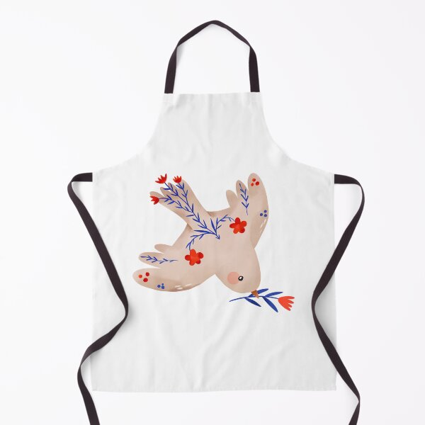 Item preview, Peaceful White Bird Blooming With Red Flowers Against War designed and sold by the-myro.