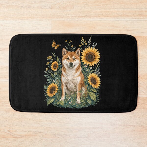 Item preview, Shiba Inu With Sunflower Cottagecore Art Dog Owner designed and sold by TerryConnells.