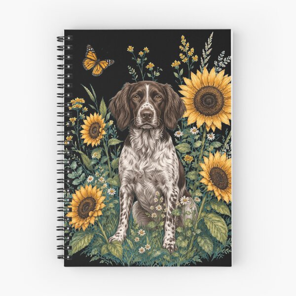 Item preview, Small Munsterlander Pointer With Sunflower Cottagecore Art Dog Owner designed and sold by TerryConnells.