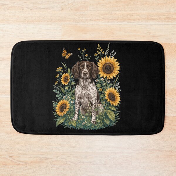 Item preview, Small Munsterlander Pointer With Sunflower Cottagecore Art Dog Owner designed and sold by TerryConnells.