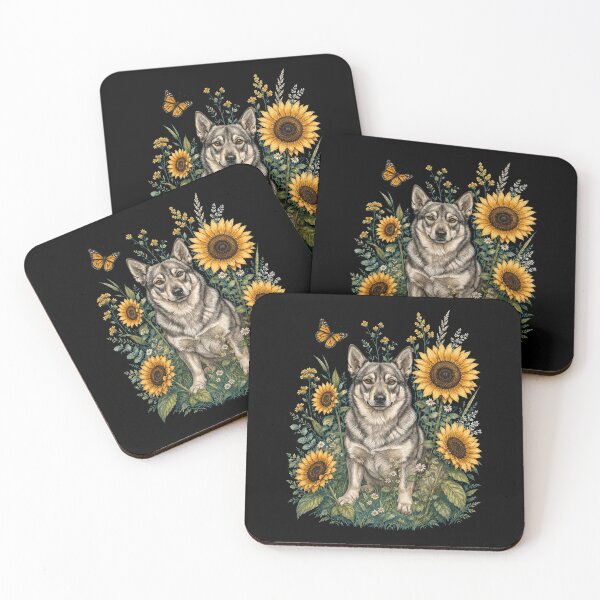 Item preview, Swedish Vallhund With Sunflower Cottagecore Art Dog Owner designed and sold by TerryConnells.