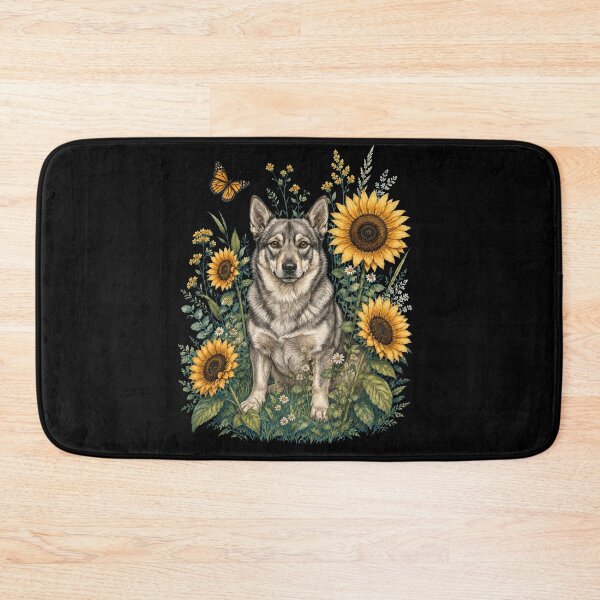 Item preview, Swedish Vallhund With Sunflower Cottagecore Art Dog Owner designed and sold by TerryConnells.