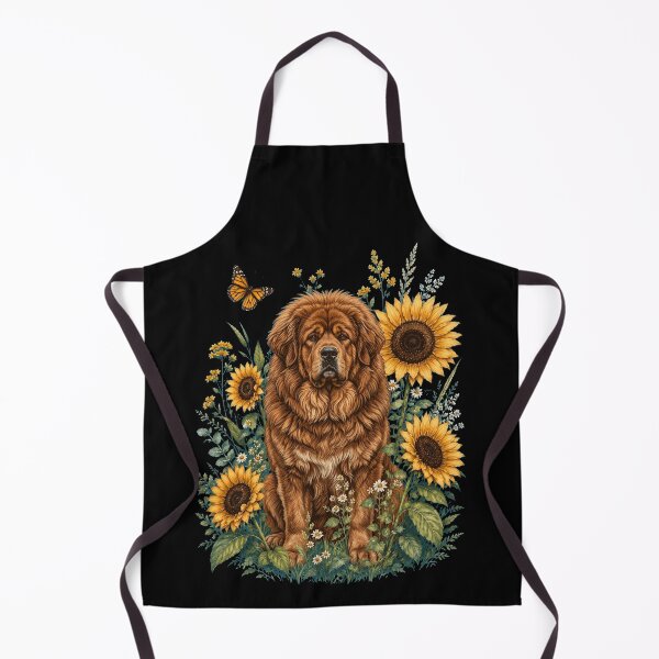 Item preview, Tibetan Mastiff With Sunflower Cottagecore Art Dog Owner designed and sold by TerryConnells.