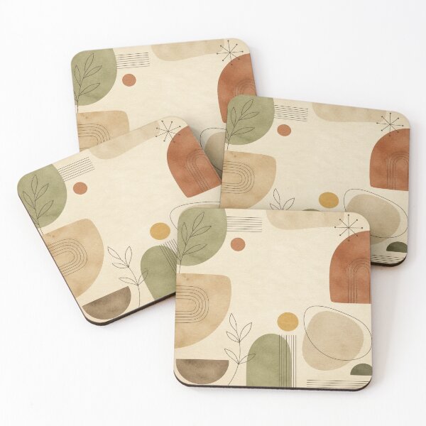 Item preview, Mid-Century Modern Abstract - Vintage Earth Tone - Graphic Design Art designed and sold by GrinGalore.