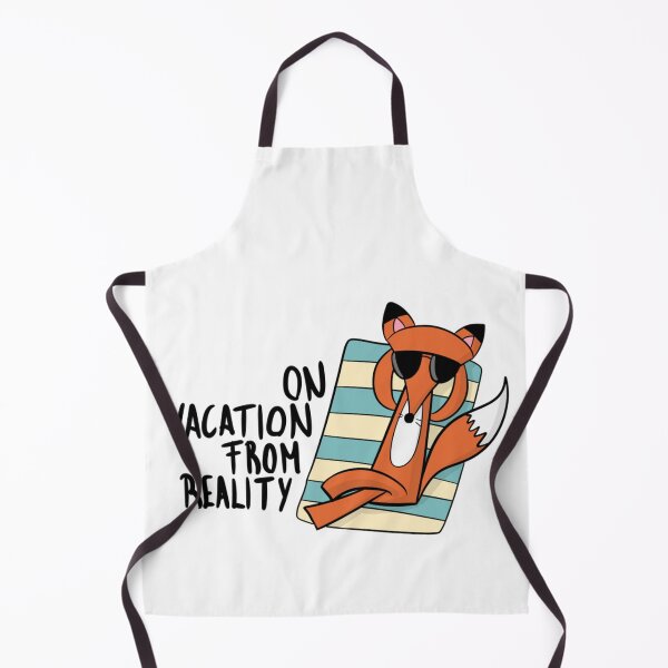 Item preview, On Vacation From Reality Funny Relaxing Fox designed and sold by DesignFreakArt.