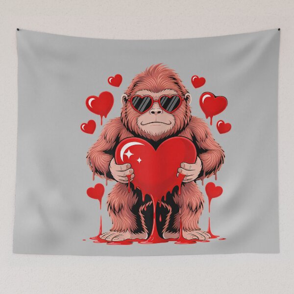 Item preview, Valentines Day Bigfoot Heart Love Cute Valentine Sasquatch designed and sold by mjohnson9.