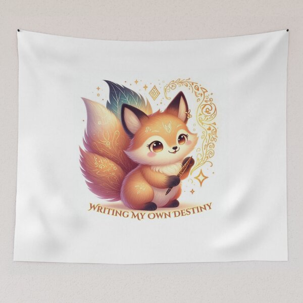 Item preview, Quillfox: Cute Magical Fox Fantasy Art Graphic designed and sold by Chronicles_Of_Fauna.