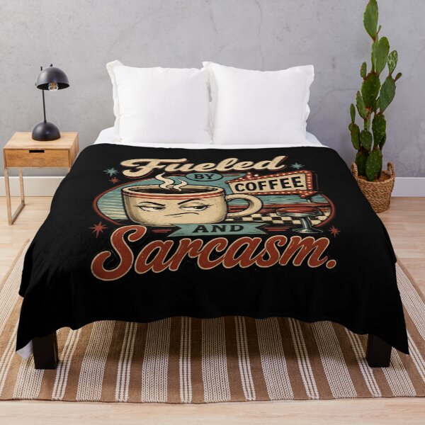 Item preview, Fueled by Coffee and Sarcasm designed and sold by Kordea2026.