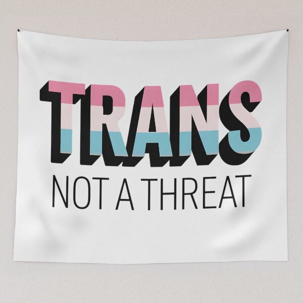 Item preview, Trans Not A Threat Transgender Pride Aesthetic designed and sold by auxincaftan0o.