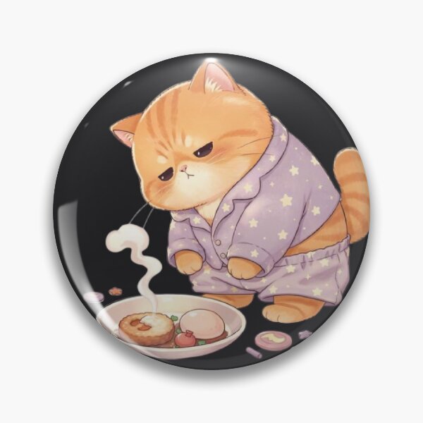 Item preview, Sleepy Cat Staring at Breakfast Plate • designed and sold by Moody Vibes Studio.