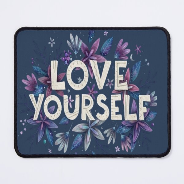 Item preview, Love Yourself Floral Watercolor Art designed and sold by CozyQuotePrints.