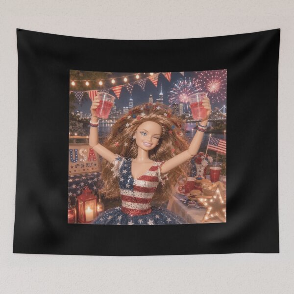 Item preview, Funny 4th of July Doll Face designed and sold by SylviaLane12.
