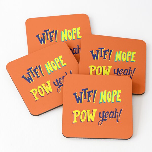 Item preview, WTF Nope Pow Yeah Retro Comic Book Bold Funny Slang Pop Art Typography Art designed and sold by DERA RAY.