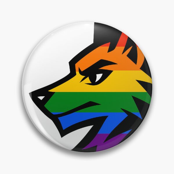Item preview, Rainbow LGBTQ Furry Pride Wolf Icon designed and sold by BlueBullBazaar.