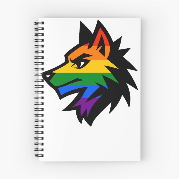 Item preview, Rainbow LGBTQ Furry Pride Wolf Icon designed and sold by BlueBullBazaar.