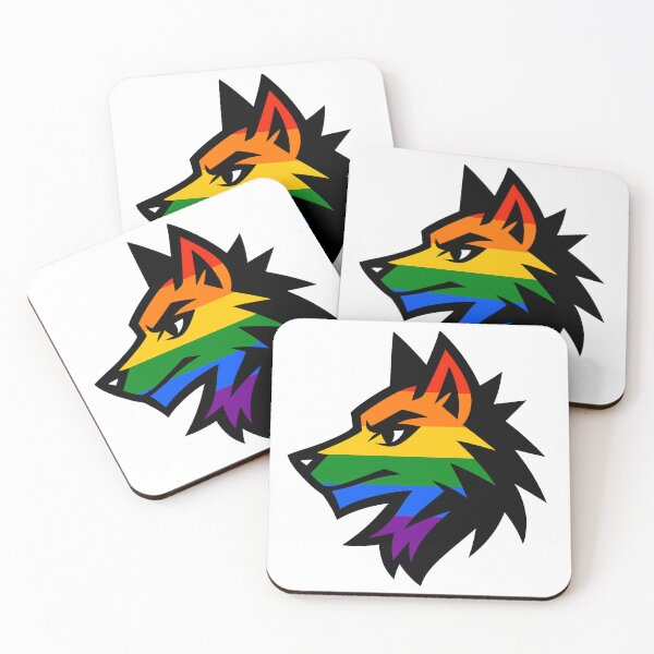 Item preview, Rainbow LGBTQ Furry Pride Wolf Icon designed and sold by BlueBullBazaar.