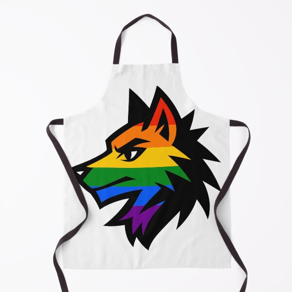 Item preview, Rainbow LGBTQ Furry Pride Wolf Icon designed and sold by BlueBullBazaar.