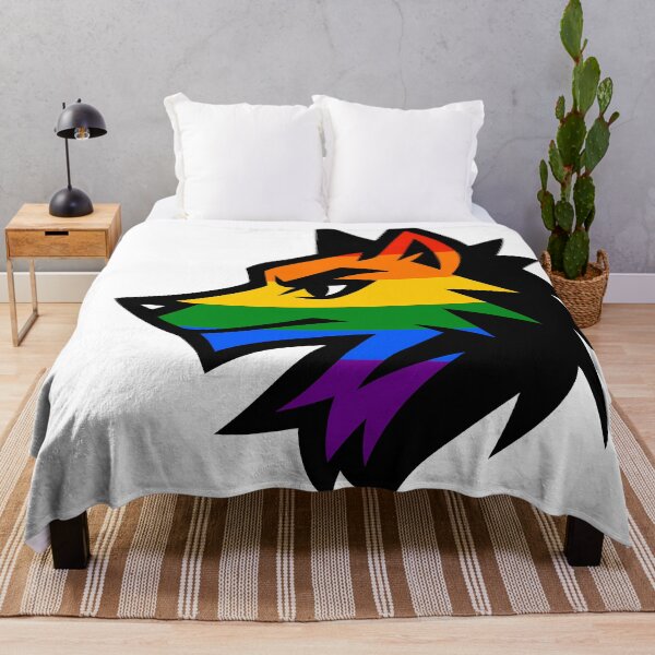 Item preview, Rainbow LGBTQ Furry Pride Wolf Icon designed and sold by BlueBullBazaar.