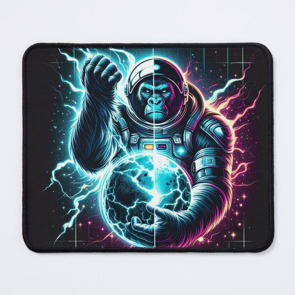 Item preview, Neon Cosmic Gorilla – Futuristic Astronaut Animal Design designed and sold by Dogandesighn.