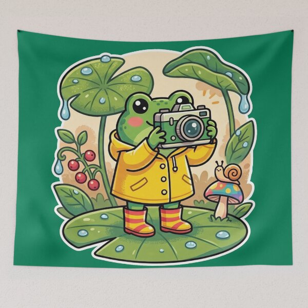 Item preview, Nature Photographer Frog – Cute Adventure Cartoon Forest Aesthetic designed and sold by ArtsyExplorer.